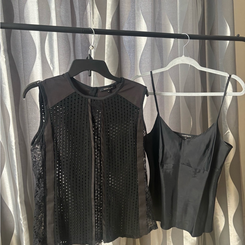 Black Sleeveless Top and Camisole Set Nanette Lepore